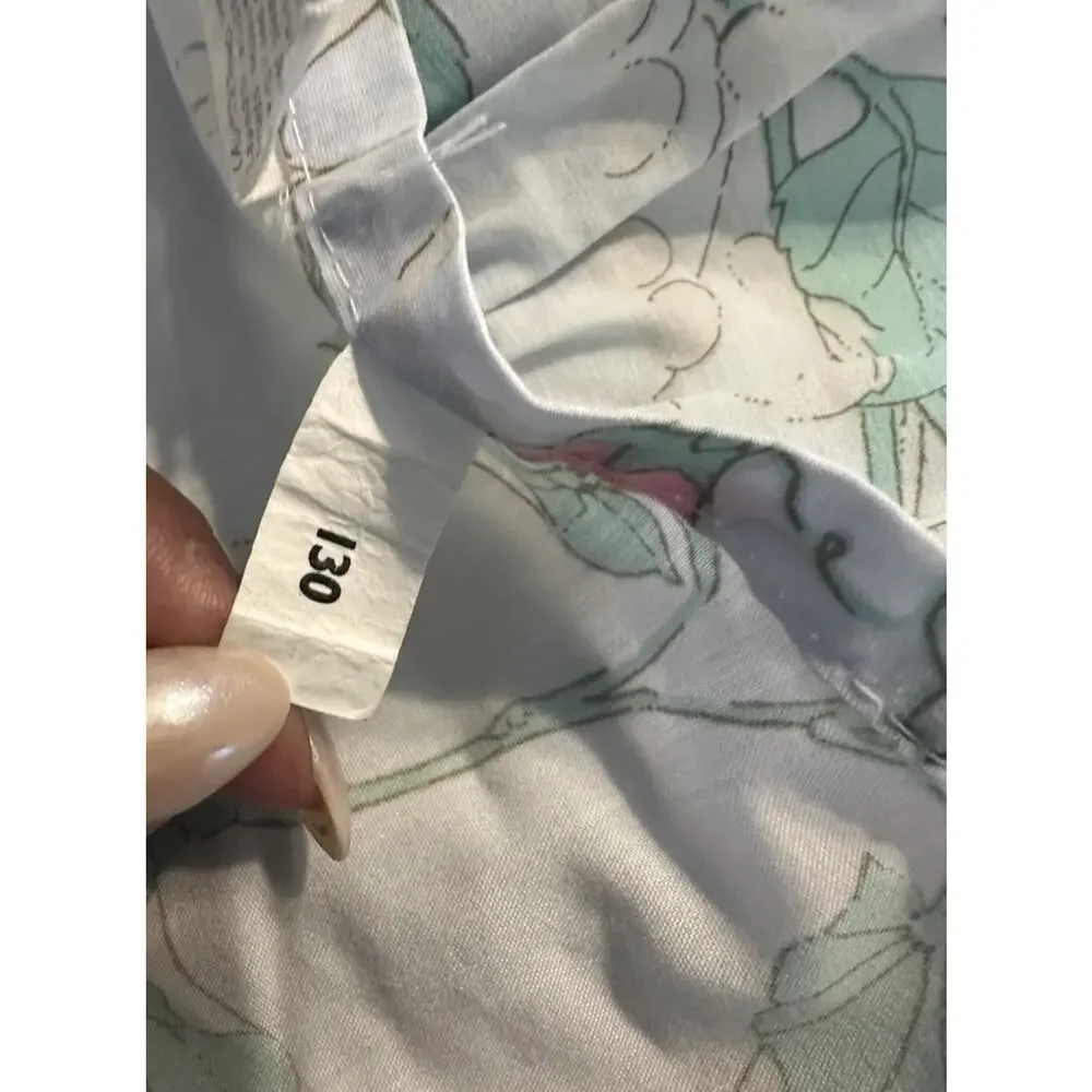 Vintage JP Stevens Queen Size Sheet Set Floral Cottage Core Flat Fitted No Iron